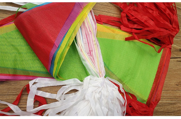 彩旗三角串旗小彩旗装饰结婚彩带彩条旗三角旗开业婚礼户外小旗子五