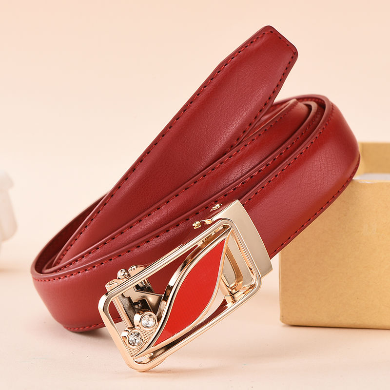 新品黑色腰带女时装女士腰带自动扣皮时尚带百搭牛仔学生裤带休闲简约