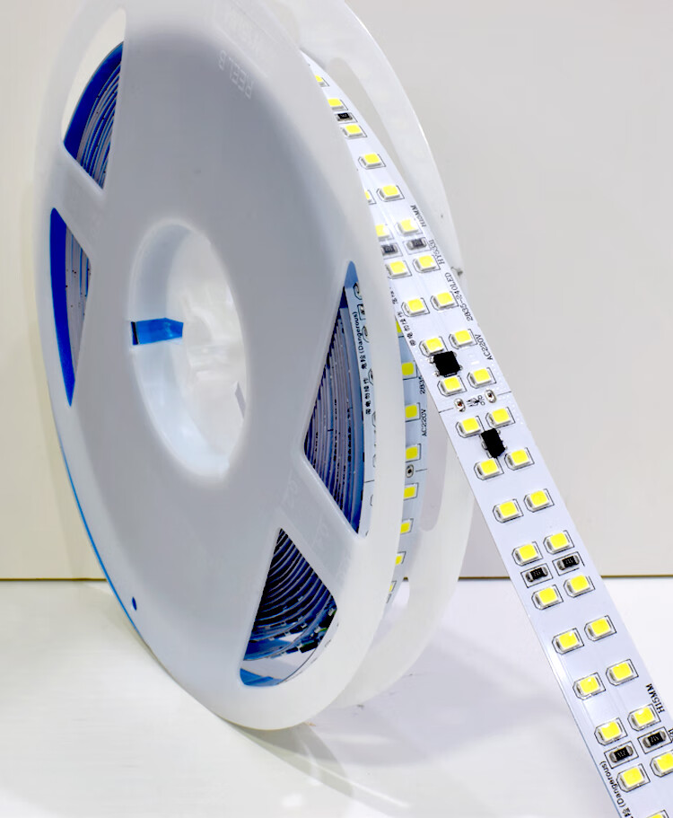 *led灯带条220v自粘贴片灯箱软线性型线槽展示柜装饰背景楼梯 【220v