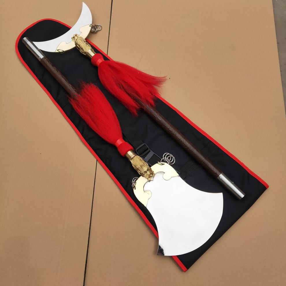 不锈钢月牙铲武术兵a器沙增铲 鲁智深禅杖 影视道具方便铲武术器械