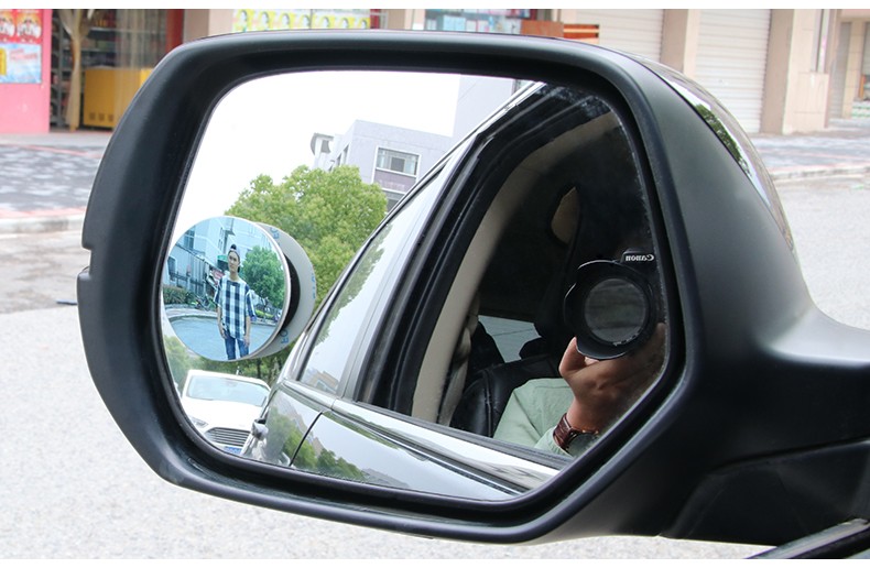 仓梵汽车盲区镜小圆镜子双视辅助后视镜车用凹凸透镜前后轮胎360度肓