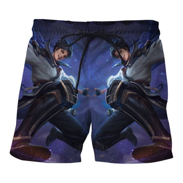 短裤3d印花大裤衩男女时尚潮流衣服夏季男定制stk1486盘古创世神祝s