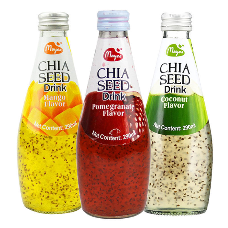 美恩奇亚籽果汁290ml4瓶泰国进口6种口味混合水果果汁代餐饮料4瓶芒果