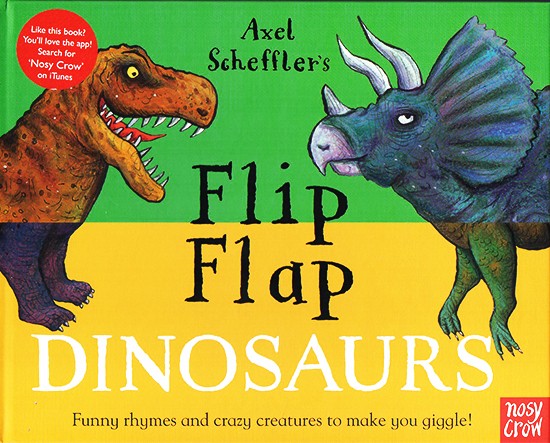 《英文原版 flip flap dinosaurs 小手乐乐趣味翻翻书 螺旋装帧 纸板