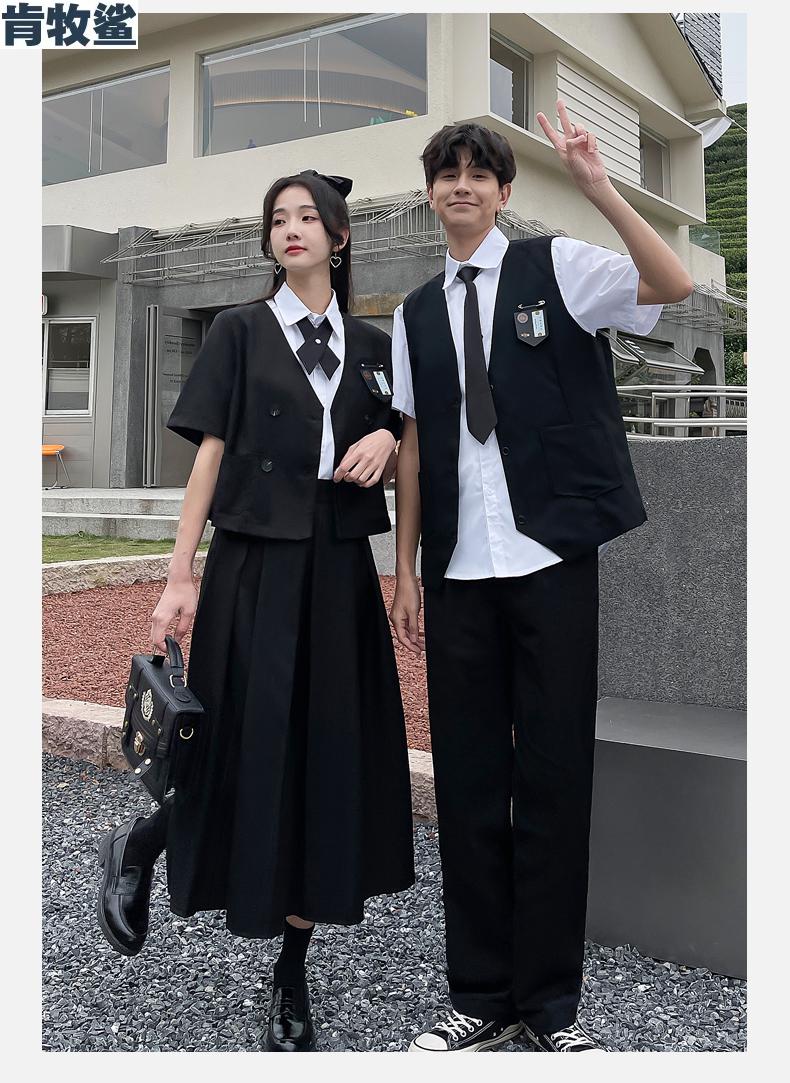 高三西服套装韩版jkdk高三毕业班服初中生夏季韩版英伦三件套jk裙套装