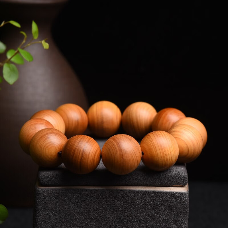 高油崖柏手串20cm男士佛珠崖柏木手链单圈老料柏木清香款式一