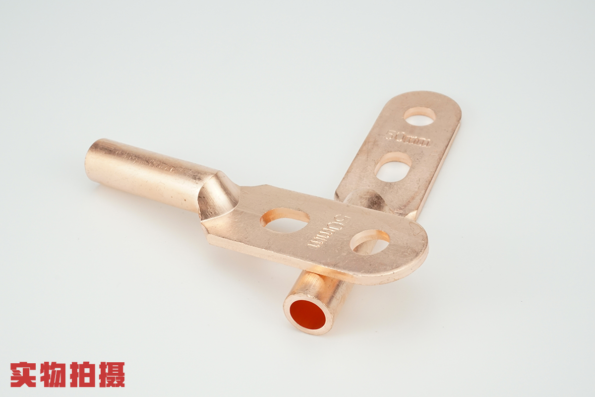 适用于双孔铜鼻子dts25507095150240300平方电缆铜接头双眼铜线鼻镀锡