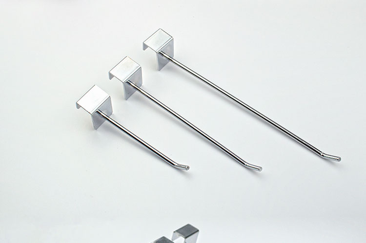 5横杆展示架配件饰品直钩袜子卡方管挂钩 6mm直径挂钩-20公分 官方