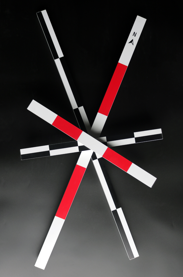 仓梵dj好物铝合金摄影拍照对比标尺比例尺考古工具标杆坐标加厚刻度尺