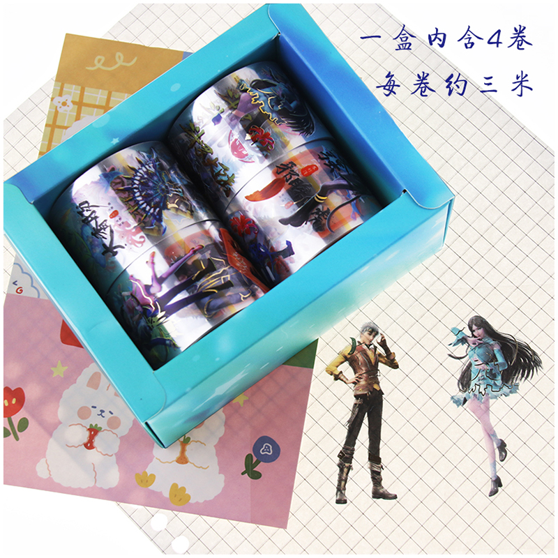 大陆透明胶卷贴画唐三小舞唐门史莱克七怪手账d装饰手帐胶带斗罗大陆