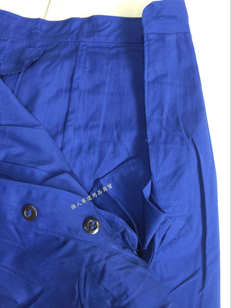 怀旧收藏87的确良夏裤工装裤蓝夏裤老式夏裤78式海蓝的确良单裤老式