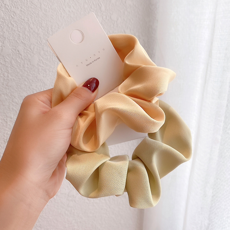 dutibm发圈大肠圈气质简约缎面bdy韩国色布料自制ins猪肥肠头绳7白色