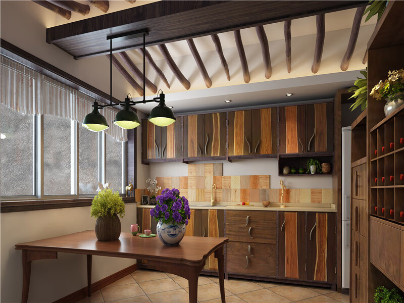 短视频背景布厨房美食直播间专用背景布吃播拍照短视频3d立体场景感