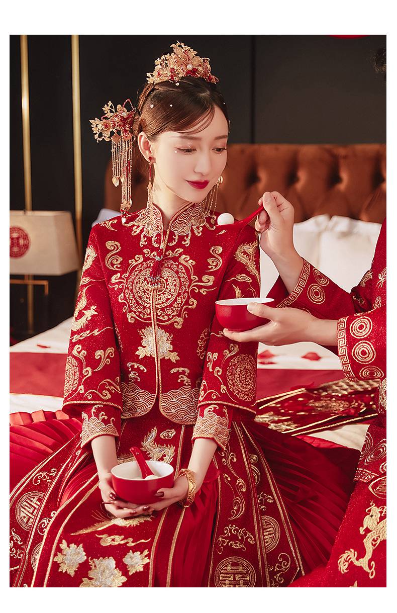 俞兆林秀禾服2022年新款新娘龙凤褂结婚礼服中式嫁衣敬酒服春季显瘦