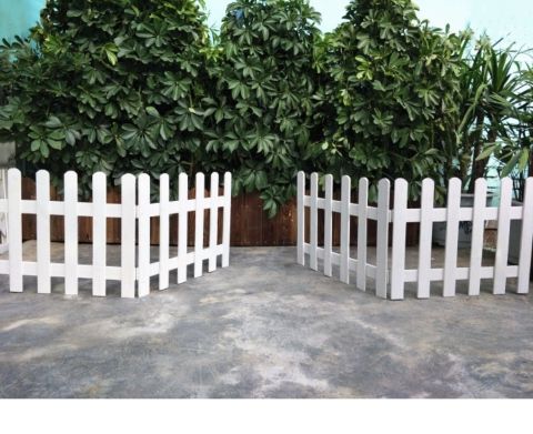 花园户外碳化防腐木栅栏围栏阳台装饰室外草坪栏杆圣诞小篱笆护栏白色