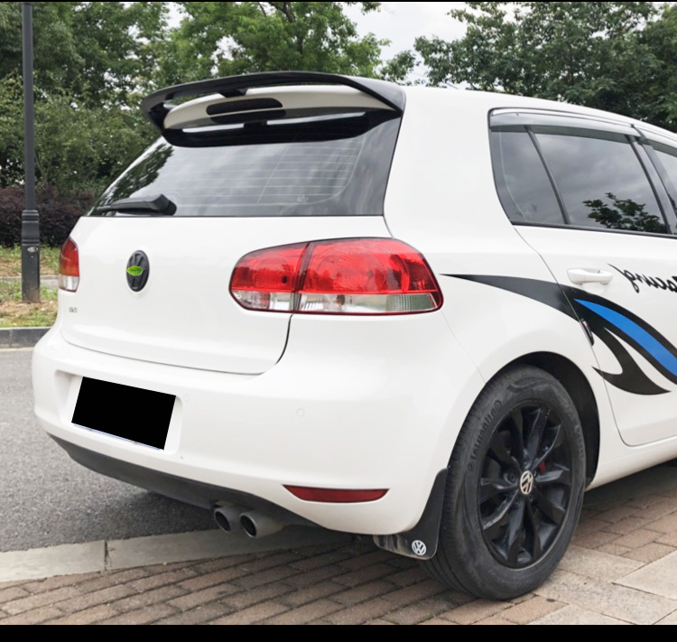 适用于高尔夫6尾翼大众高尔夫六代免打孔golf6改装gti运动款大尾翼