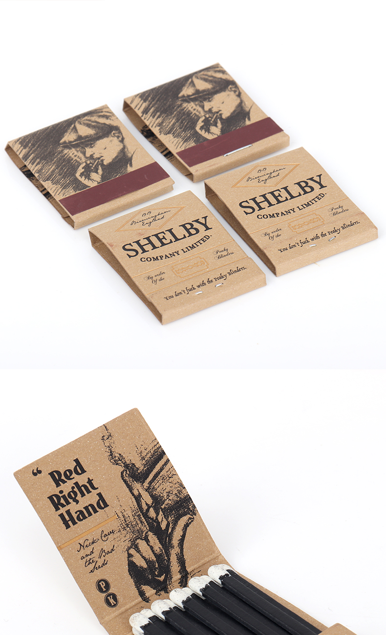 名爵浴血黑帮火柴老式谢尔比剃刀党创意书式手工火柴爱与和平火材浴血