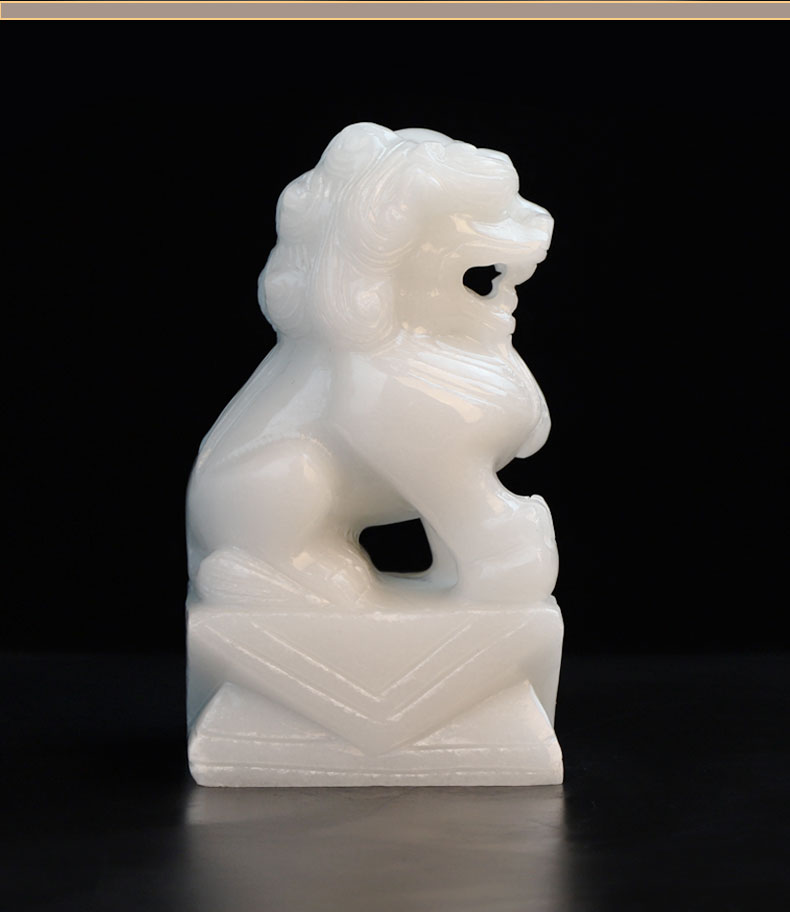 20厘米高汉白玉狮子一对【图片 价格 品牌 报价】