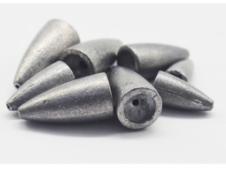 京品优选子弹铅路亚铅坠通心铅配重远投防挂底倒钓铅头专用德州钓组