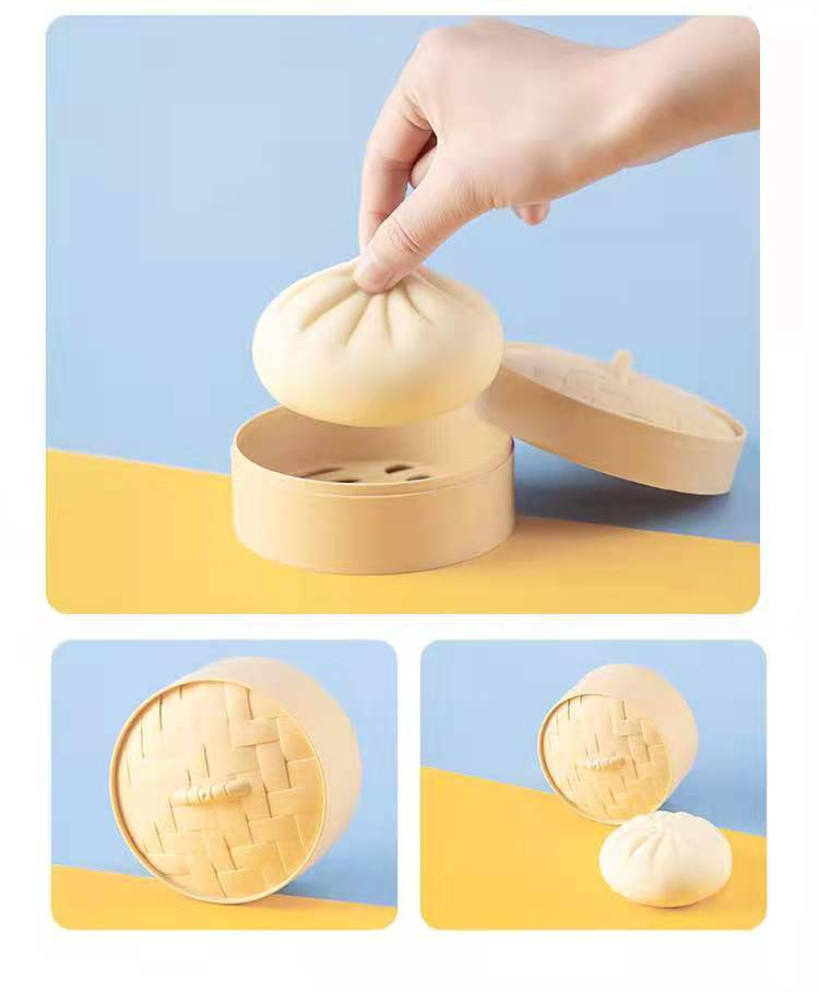 送闺蜜仿真解压包子捏捏乐玩具网红发泄恶搞大号假包子玩具发泄解压