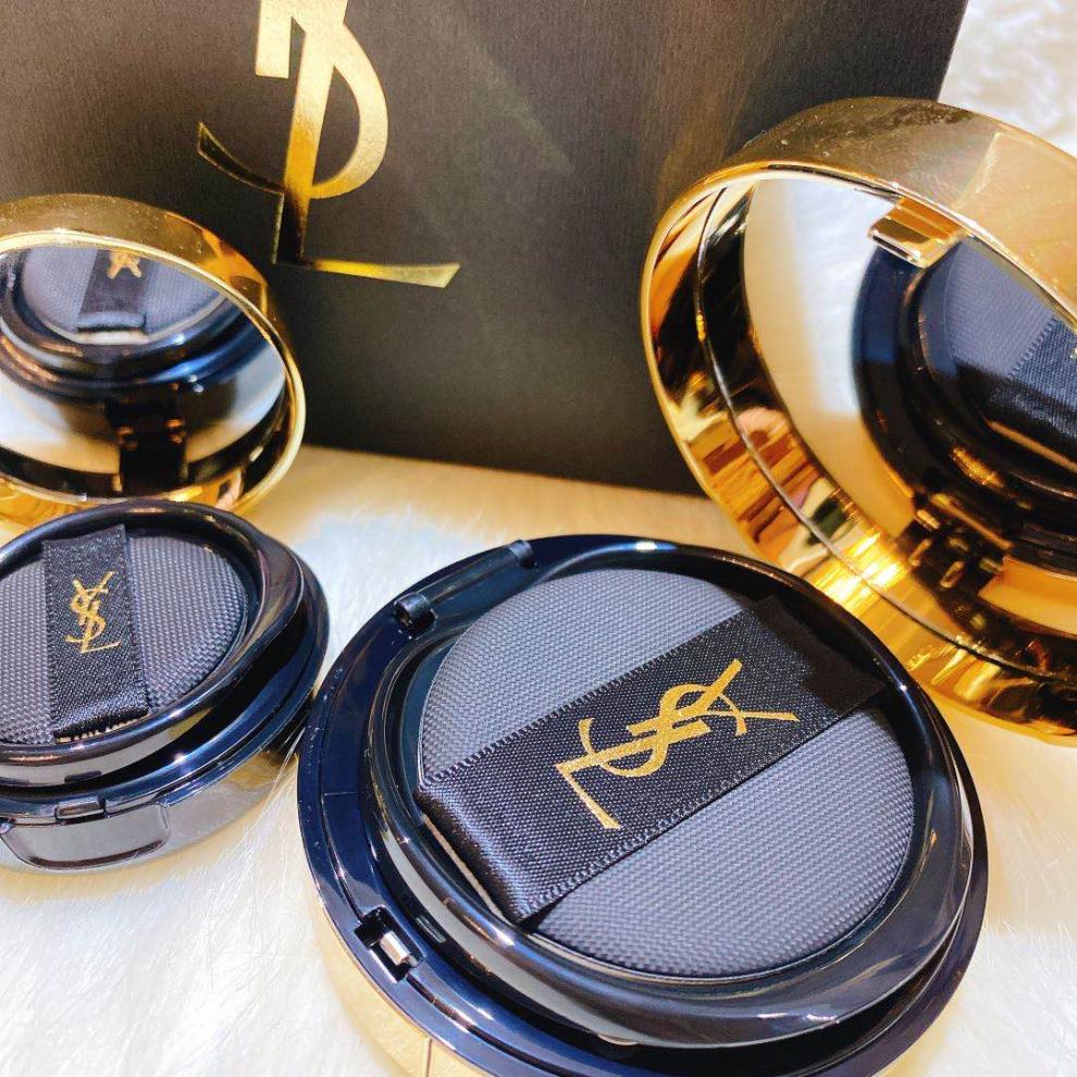 ysl圣罗兰春季情人节限量羽毛墨水气垫 红丝绒 皮革气垫b10 b20 红