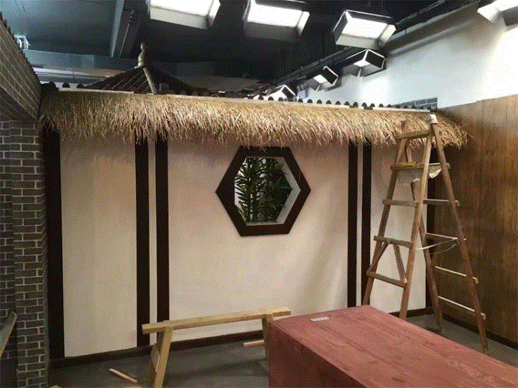 古之南 天然茅草瓦真茅草屋顶装饰材料亭子稻草瓦农庄复古装饰野生