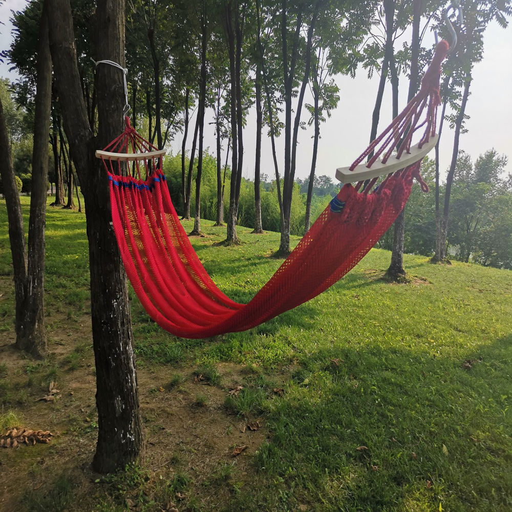 【工厂直发】冰丝弯木吊床户外休闲家具用品舒适透气方便携带物美价廉
