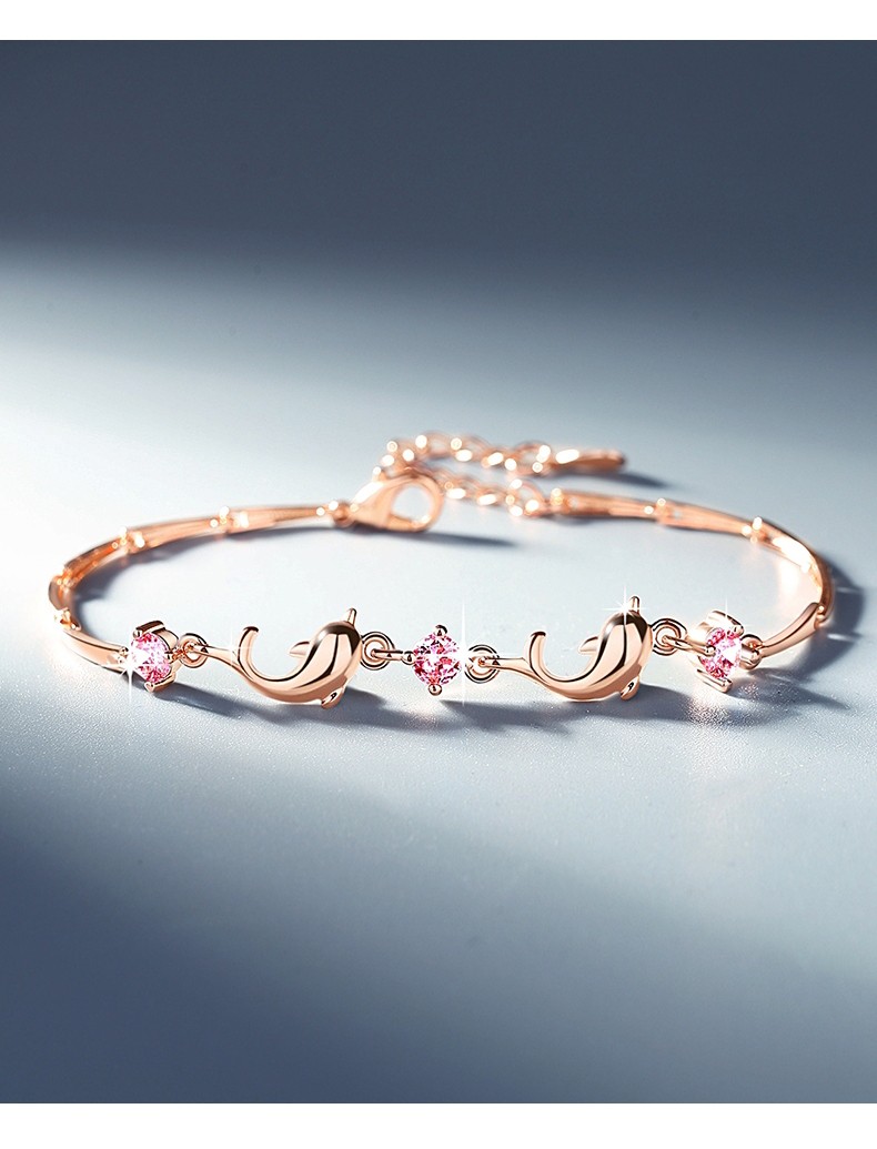 法卡曼轻奢品牌海豚手链女生新款ins小众设计纪念日情人节520礼物生日