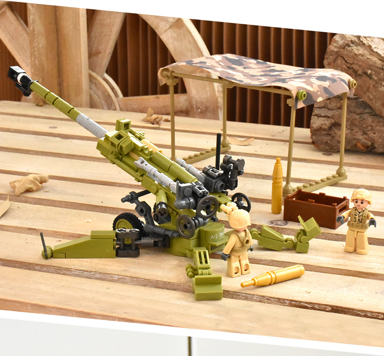 乐高(lego) 积木拼装 一战二战榴弹炮坦克飞机军事系列特种兵基地