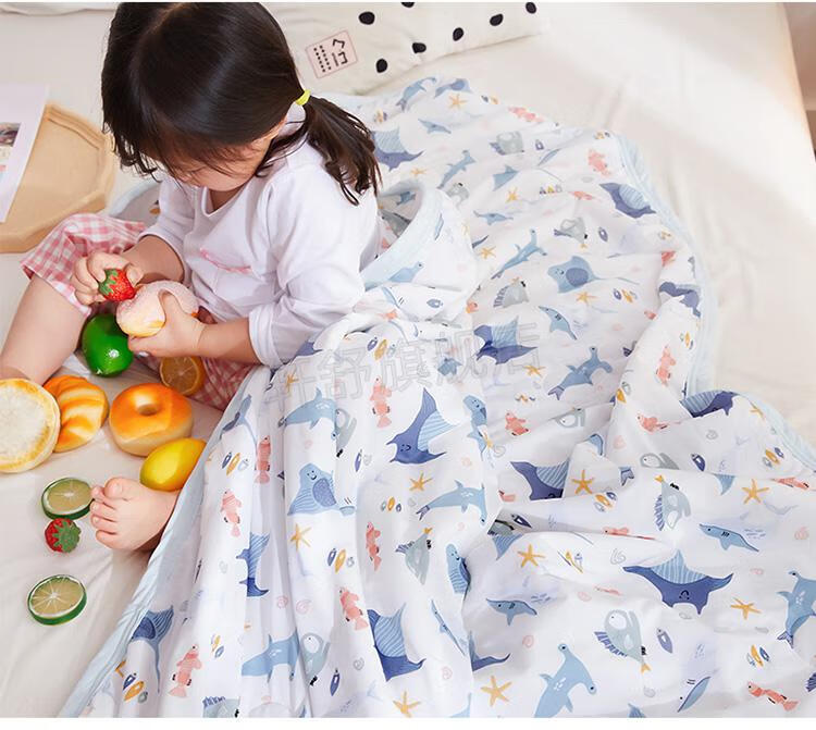 柠小白被子a类儿童夏凉被可水洗天丝超柔宝宝幼儿园午睡纯棉薄被婴儿