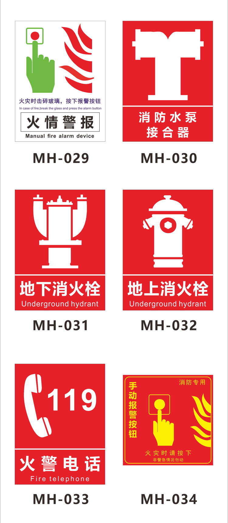 灭火器消火栓消防栓使用方法放置点标志贴消防安全说明警示标识牌 mh