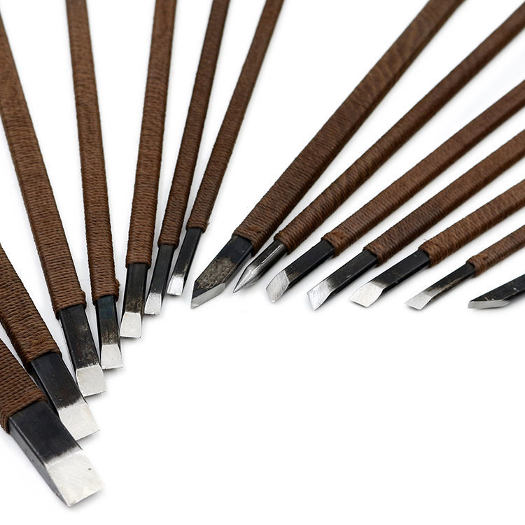 篆刻刀唐氏印石石头印章雕刻刀石刻刀玉雕工具锰钢刻刀套装高硬度锰钢