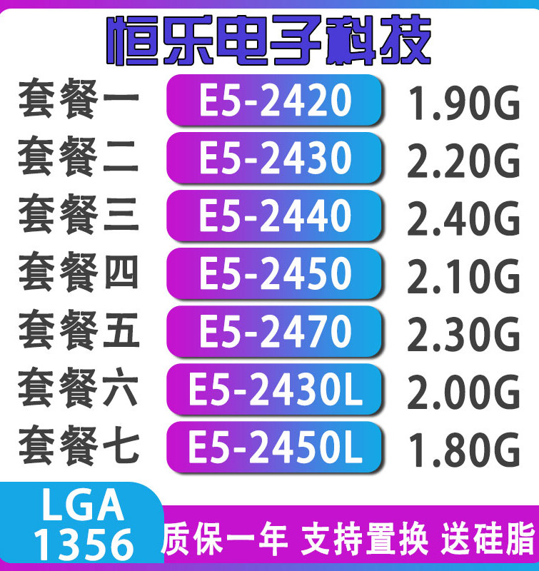 e5-2450l e5-2470 cpu 2420 2440 2430l 1356 套餐七e5-2420 主要参数