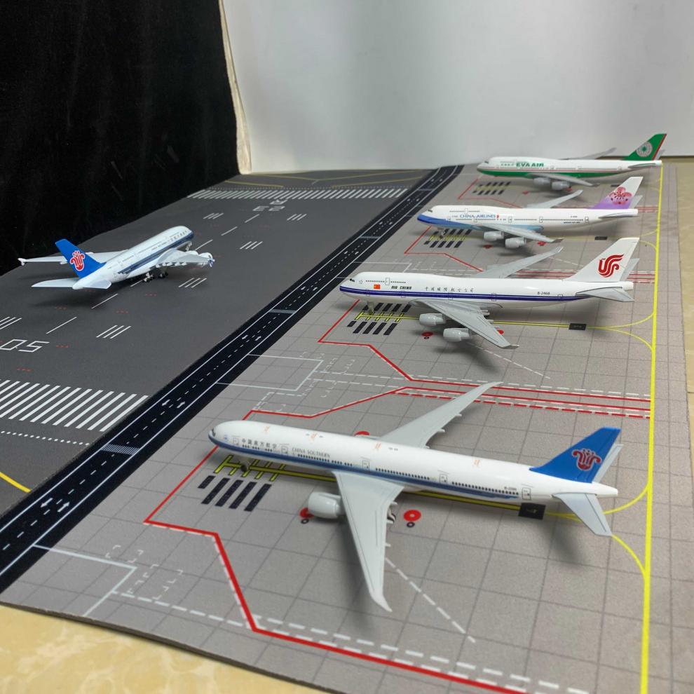 飞机场模型场景跑道私人飞机场机场场景1400飞机模型客机跑道停机坪