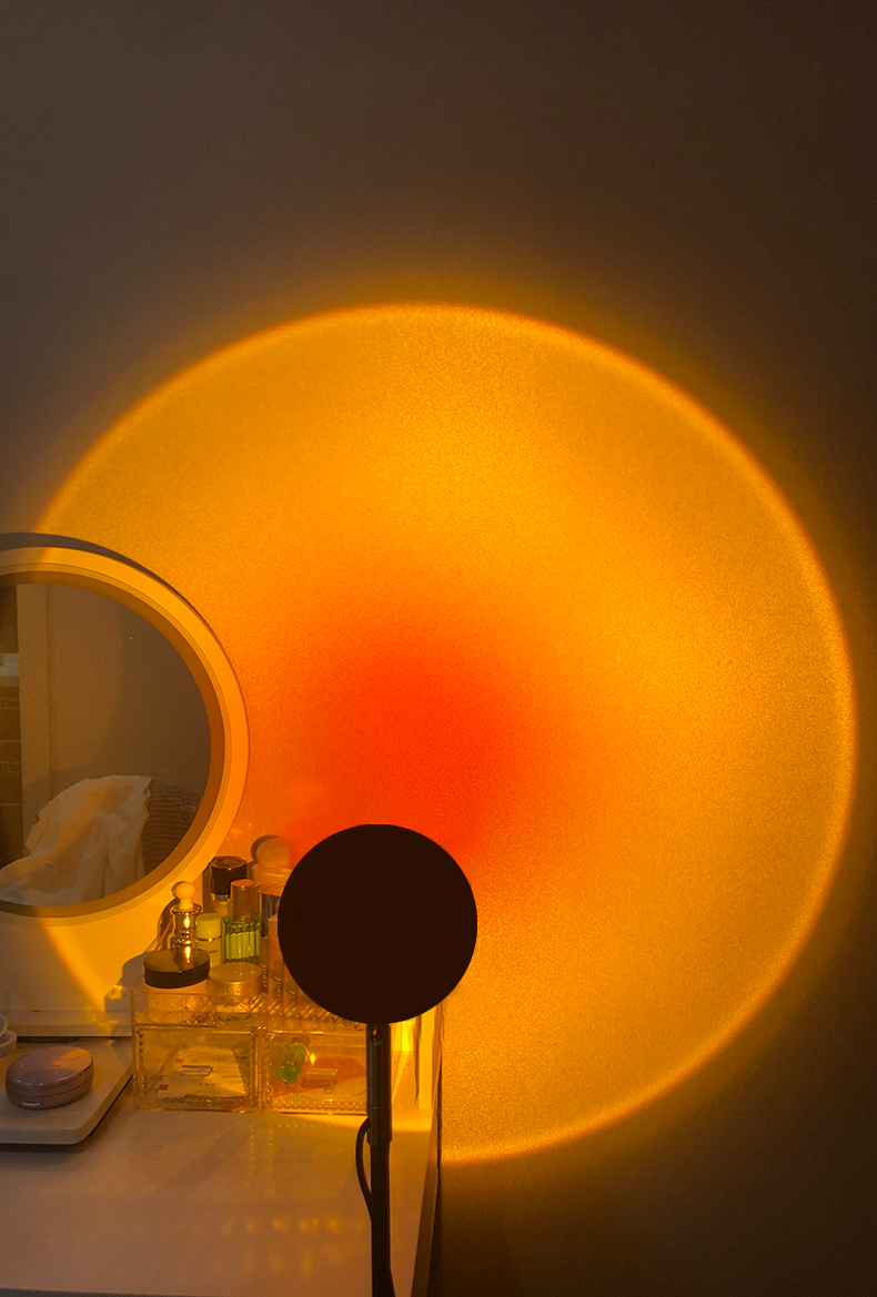 网红日不落灯日落灯氛围感夕阳灯拍照摄影艺术网红日不落昏打光投影