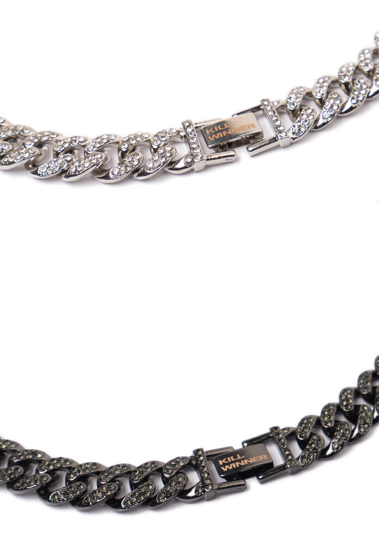 killwinner回到未来双排镶钻古巴情侣手链王嘉尔同款ins新款国潮饰品