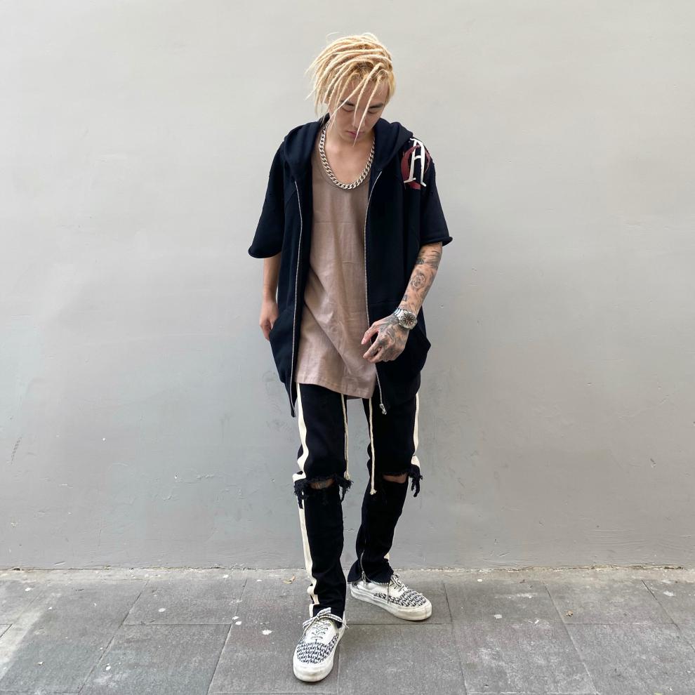 欧美高街纯色弧形燕尾下摆前短后长打底背心夏季内搭打底 黑色 m