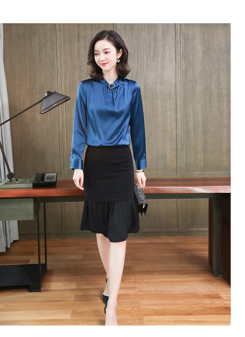 vkgz高端品牌女装真丝衬衫女宽松显瘦时尚轻奢上衣2021年夏季新款气质