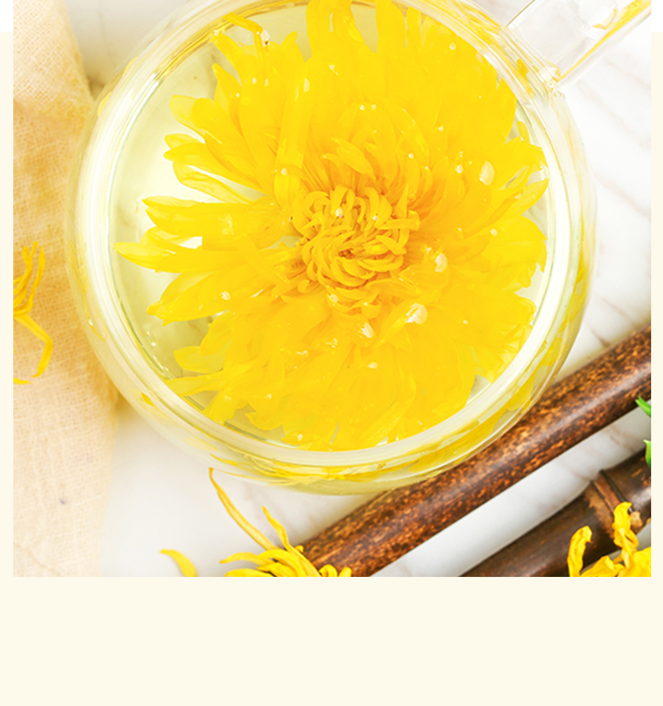 同仁堂金丝大皇菊黄菊一朵一杯菊花茶贡菊特级养生 3罐 杯金丝皇菊(共