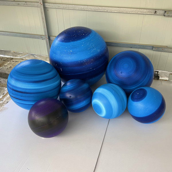星空球橱窗装饰吊饰幼儿园商场九大行星挂饰婚庆舞台道具泡沫星球 30