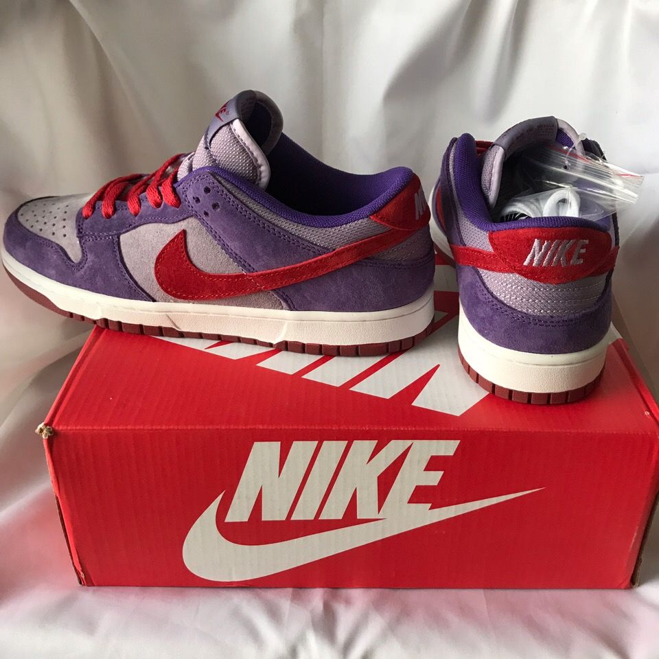 梅子滑板鞋头层麂皮可翻毛男女情侣休闲鞋 纯原头层麂皮dunk树莓紫