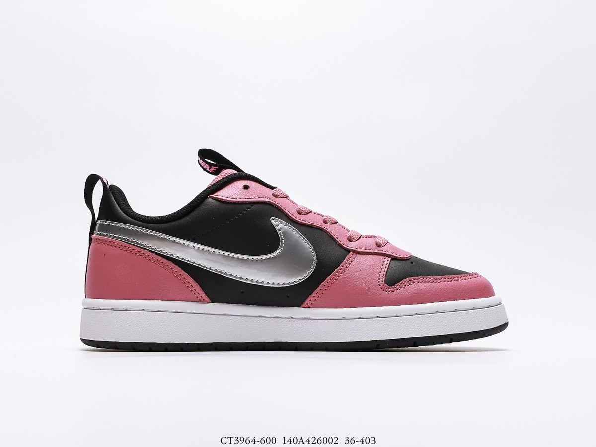 court borough low2黑粉镭射黑白银运动板鞋男女鞋ct3964-600 ct3964