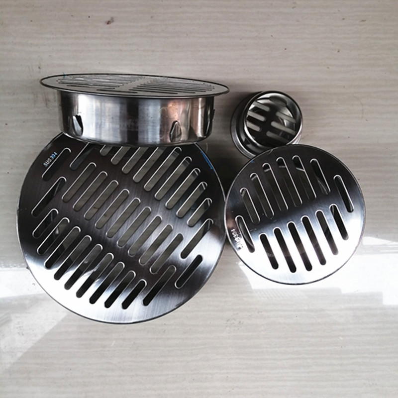 天台排水堵雨水斗天沟不锈钢150pvc304地漏110管庭院圆形过滤网 40管