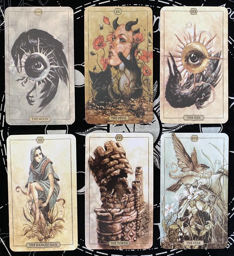 heaven&earth tarot 天地塔罗牌英文定制卡牌配牌袋 天地塔罗牌