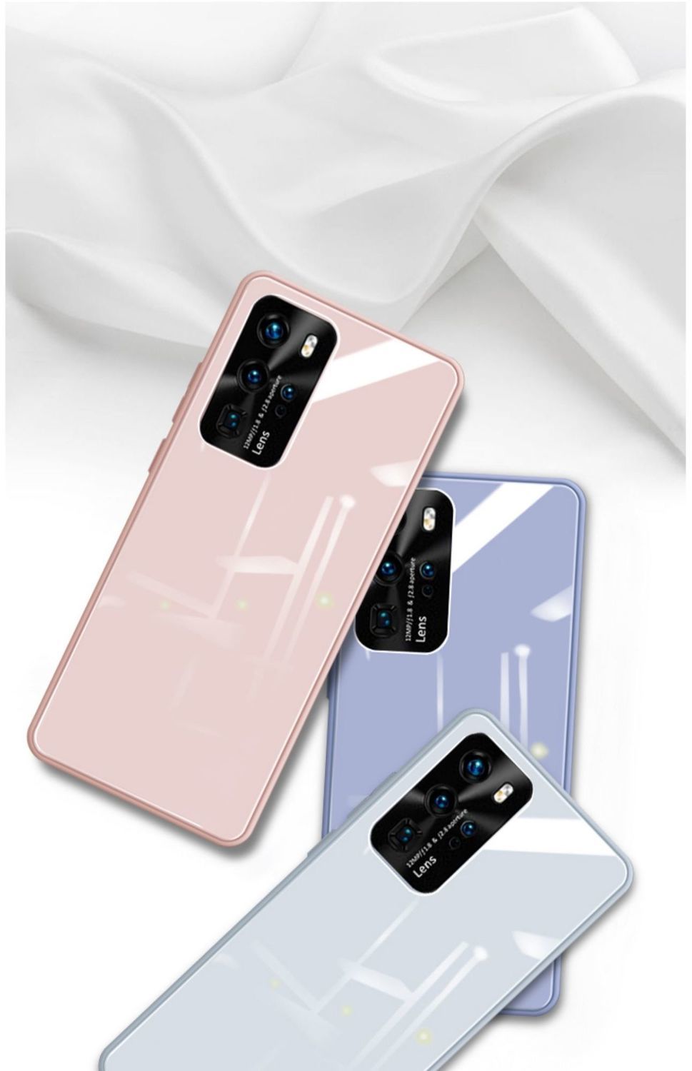 糖蚁通用华为通用p40pro 手机壳液态玻璃全包镜头p40防摔保护套男女