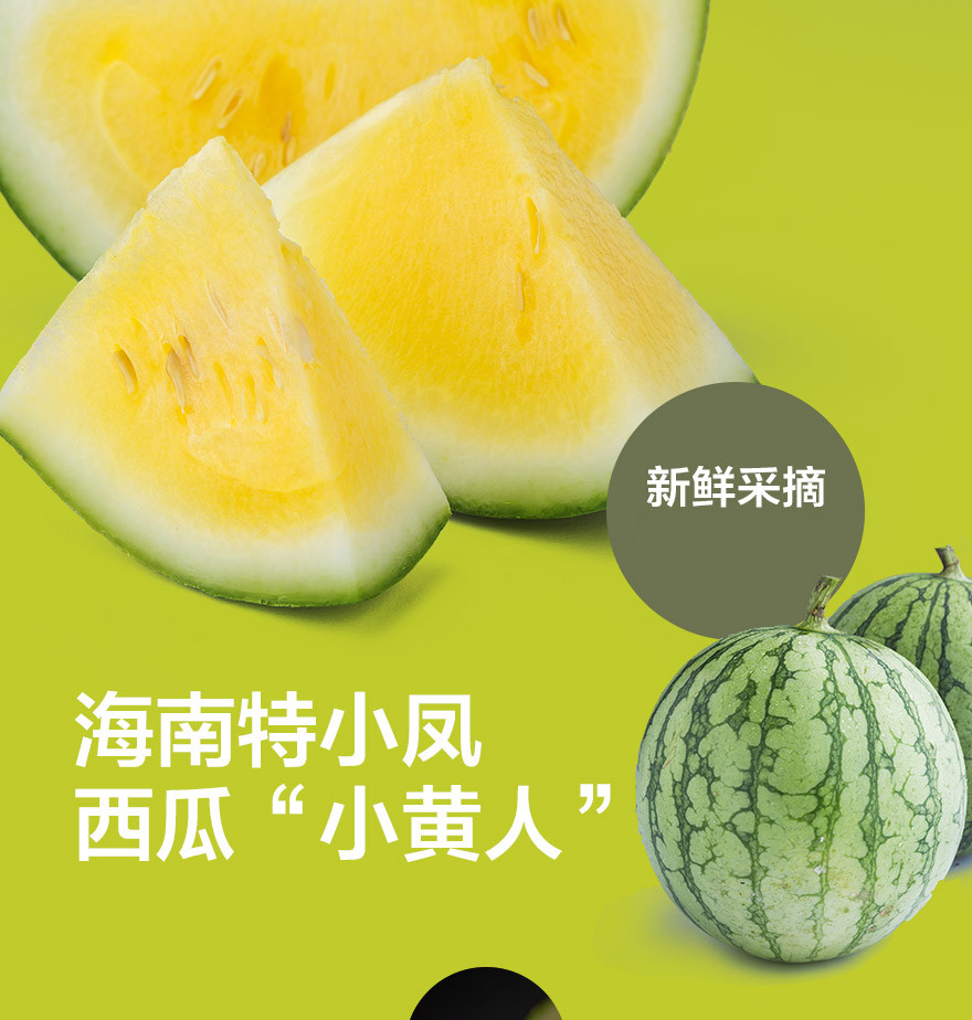 海南特小凤黄心西瓜水果新鲜当季黄瓤肉麒麟西瓜23斤整只四只单果23斤