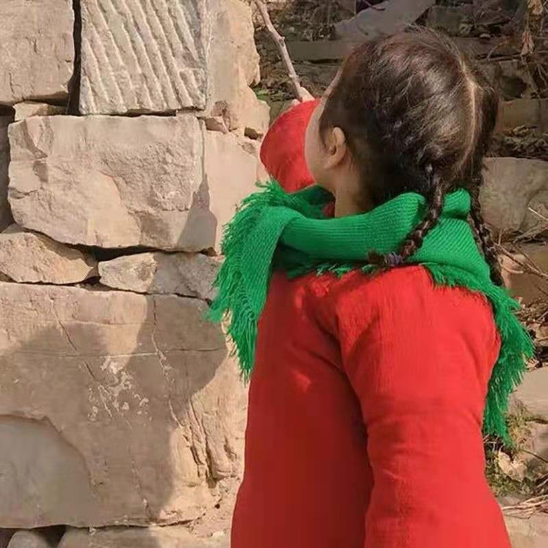 头巾女乡村老式怀旧村姑大红方巾农村妇女围巾四方包头巾表演道具