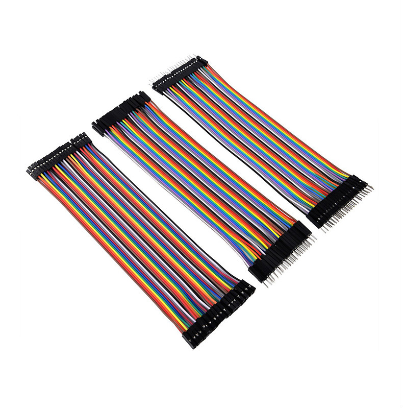 面包板线 40p彩色杜邦线10/20/30cm公对母/公板连接线面包板线2.