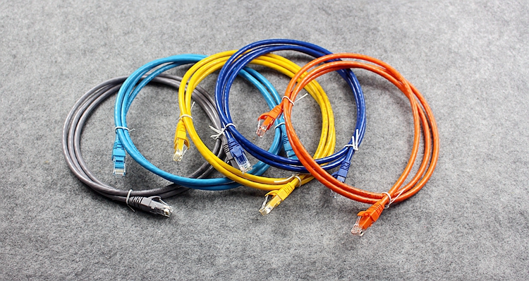 千兆六类网络跳线6类电脑网线工程机房跳线无氧铜成品跳线 黄色 0.