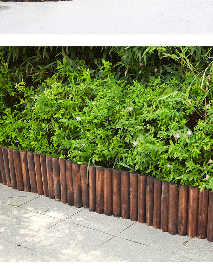 木桩实木碳化防腐木栅栏室外庭院花园草坪菜园小篱笆木桩围栏围墙护栏